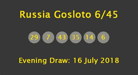 old gosloto results 2018|Gosloto Results .